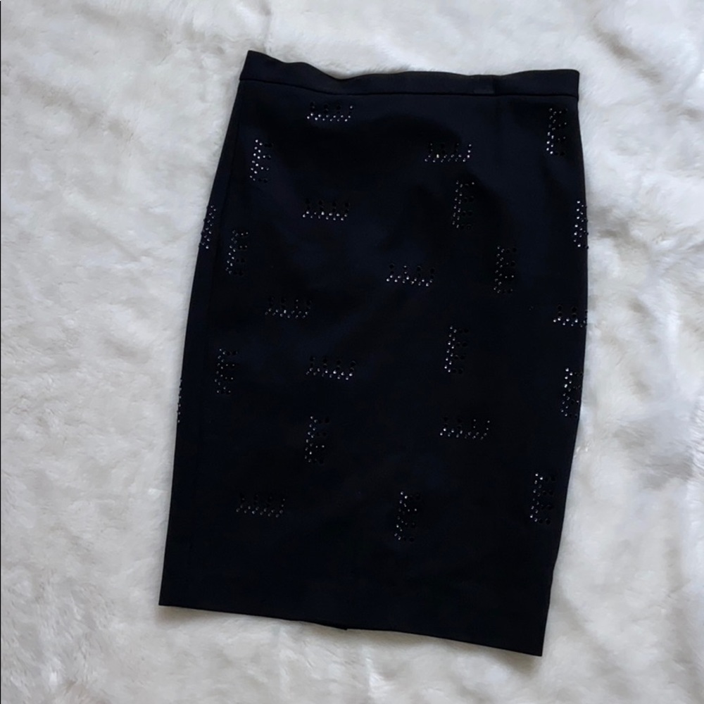 Victoria’s Secret black embellished pencil skirt 6